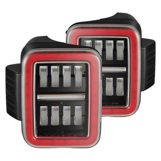 AlphaRex® - NOVA-Series Prismatic Driver and Passenger Side Alpha-Black Sequential Fiber Optic LED Tail Lights