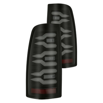 AlphaRex® - LUXX-Series Driver and Passenger Side Black/Smoke Sequential Fiber Optic LED Tail Lights