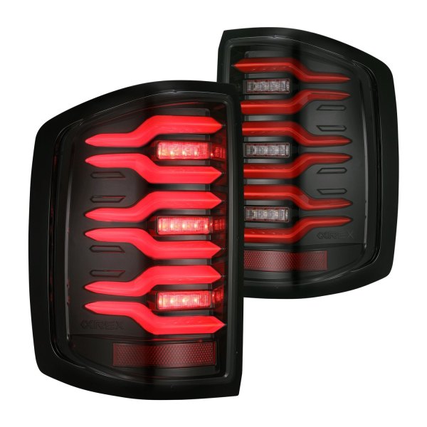 AlphaRex® - LUXX-Series Black Sequential Fiber Optic LED Tail Lights