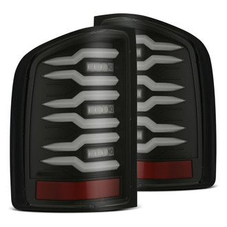 AlphaRex® - LUXX-Series Driver and Passenger Side Black Sequential Fiber Optic LED Tail Lights