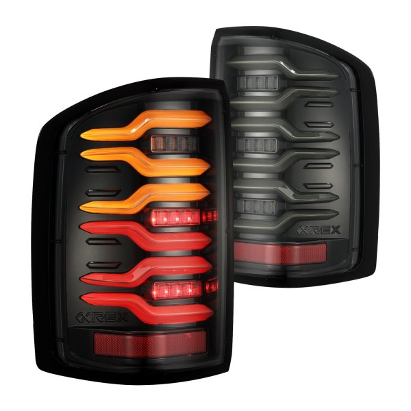 AlphaRex® - LUXX-Series Alpha Black/Smoke Sequential Fiber Optic LED Tail Lights