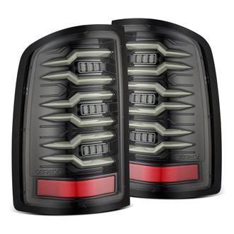 AlphaRex® - LUXX-Series Driver and Passenger Side Black Sequential Fiber Optic LED Tail Lights