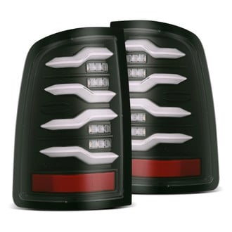 AlphaRex® - LUXX-Series Driver and Passenger Side Black Sequential Fiber Optic LED Tail Lights