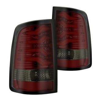 AlphaRex® - PRO-Series Driver and Passenger Side Red/Smoke Fiber Optic LED Tail Lights