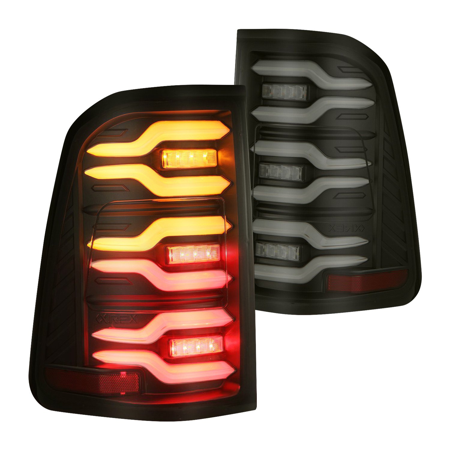 AlphaRex® 640040 LUXXSeries Black Sequential Fiber Optic LED Tail Lights