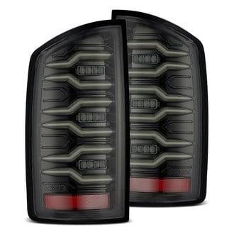 AlphaRex® - LUXX-Series Driver and Passenger Side Black Sequential Fiber Optic LED Tail Lights