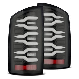 AlphaRex® - LUXX-Series Driver and Passenger Side Black Sequential Fiber Optic LED Tail Lights