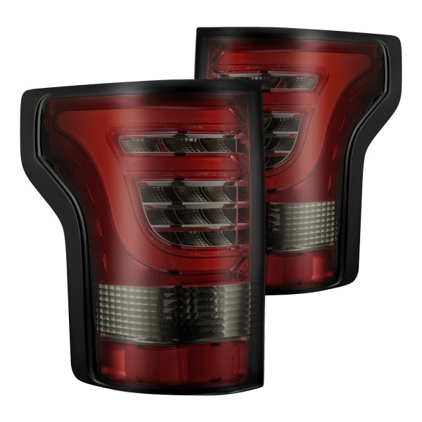 AlphaRex® - PRO-Series Red/Smoke Fiber Optic LED Tail Lights, Ford F-150