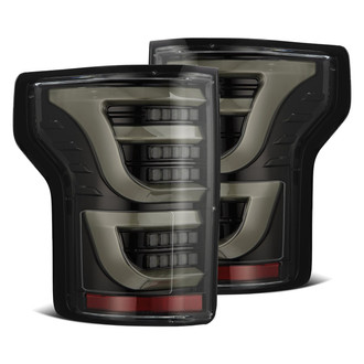 AlphaRex® - LUXX-Series Driver and Passenger Side Alpha-Black Sequential Fiber Optic LED Tail Lights