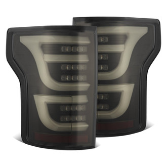AlphaRex® - LUXX-Series Driver and Passenger Side Black Sequential Fiber Optic LED Tail Lights