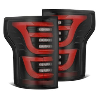 AlphaRex® - LUXX-Series Driver and Passenger Side Black Sequential Fiber Optic LED Tail Lights