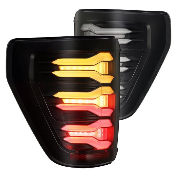 AlphaRex® - LUXX-Series Black/Smoke Sequential Fiber Optic LED Tail Lights