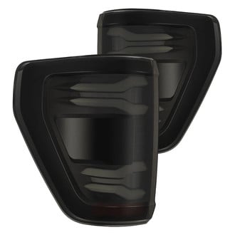 AlphaRex® - LUXX-Series Driver and Passenger Side Alpha-Black/Smoke Sequential Fiber Optic LED Tail Lights
