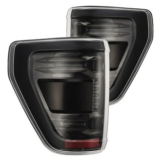 AlphaRex® - LUXX-Series Driver and Passenger Side Black Sequential Fiber Optic LED Tail Lights