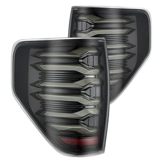 AlphaRex® 653080 - LUXX-Series Driver and Passenger Side Alpha-Black Sequential Fiber Optic LED Tail Lights