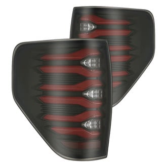 AlphaRex® 653090 - LUXX-Series Driver and Passenger Side Black Sequential Fiber Optic LED Tail Lights