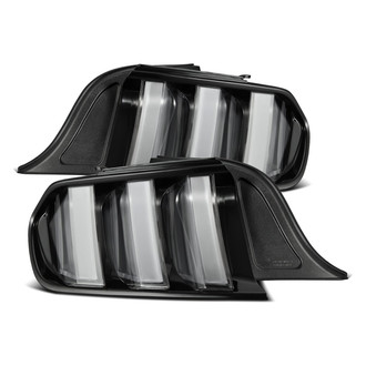 AlphaRex® - NOVA-Series Prismatic Driver and Passenger Side Black Sequential Fiber Optic LED Tail Lights