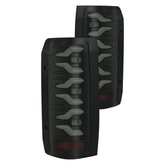 AlphaRex® - LUXX-Series Driver and Passenger Side Alpha-Black/Smoke Sequential Fiber Optic LED Tail Lights