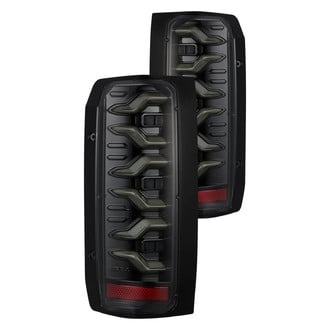 AlphaRex® - LUXX-Series Driver and Passenger Side Alpha-Black Sequential Fiber Optic LED Tail Lights
