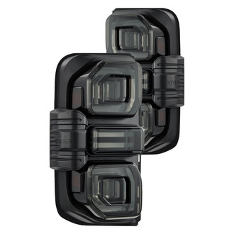 AlphaRex® - NOVA-Series Prismatic Driver and Passenger Side Alpha-Black/Smoke Sequential Fiber Optic LED Tail Lights