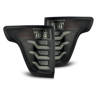 AlphaRex® - PRO-Series Driver and Passenger Side Jet Black Fiber Optic LED Tail Lights