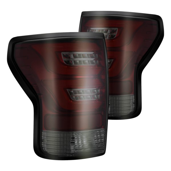 AlphaRex® - PRO-Series Red/Smoke Fiber Optic LED Tail Lights, Toyota Tundra