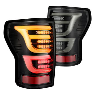 AlphaRex® - LUXX-Series Driver and Passenger Side Alpha-Black Sequential Fiber Optic LED Tail Lights