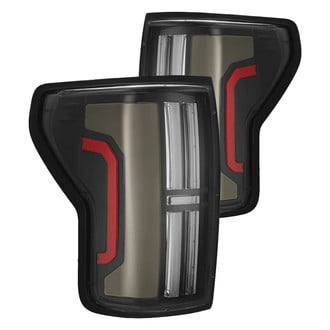 AlphaRex® 670042 - NOVA-Series Prismatic Driver and Passenger Side Jet Black Sequential Fiber Optic LED Tail Lights