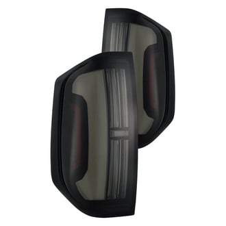 AlphaRex® - NOVA-Series Prismatic Driver and Passenger Side Black/Smoke Sequential Fiber Optic LED Tail Lights