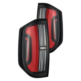 AlphaRex® - NOVA-Series Prismatic Driver and Passenger Side Black Sequential Fiber Optic LED Tail Lights