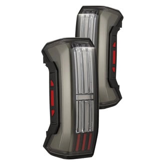 AlphaRex® - NOVA-Series Prismatic Driver and Passenger Side Black Fiber Optic LED Tail Lights