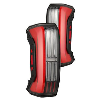 AlphaRex® - NOVA-Series Prismatic Driver and Passenger Side Black Fiber Optic LED Tail Lights