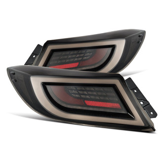 AlphaRex® - LUXX-Series Driver and Passenger Side Black/Smoke Sequential Fiber Optic LED Tail Lights