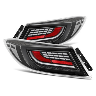 AlphaRex® - LUXX-Series Driver and Passenger Side Alpha-Black Sequential Fiber Optic LED Tail Lights