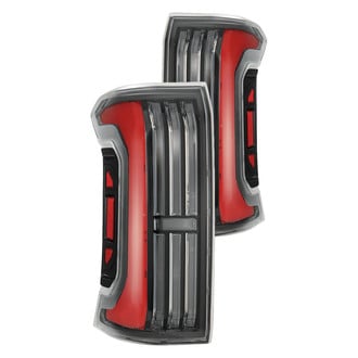 AlphaRex® - NOVA-Series Prismatic Driver and Passenger Side Black Sequential Fiber Optic LED Tail Lights