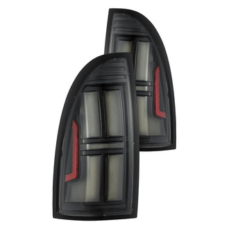 AlphaRex® 680052 - NOVA-Series Prismatic Driver and Passenger Side Black Sequential Fiber Optic LED Tail Lights