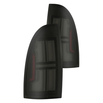 AlphaRex® 680062 - NOVA-Series Prismatic Driver and Passenger Side Alpha-Black/Smoke Sequential Fiber Optic LED Tail Lights