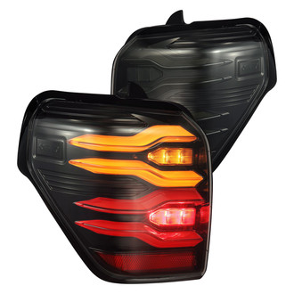 AlphaRex® - LUXX-Series Driver and Passenger Side Alpha-Black Sequential Fiber Optic LED Tail Lights