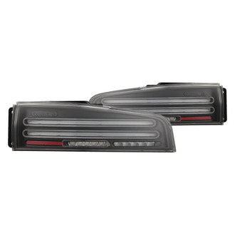 AlphaRex® - NOVA-Series Prismatic Driver and Passenger Side Black Sequential Fiber Optic LED Tail Lights