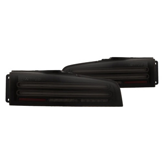 AlphaRex® - NOVA-Series Prismatic Driver and Passenger Side Black/Smoke Sequential Fiber Optic LED Tail Lights