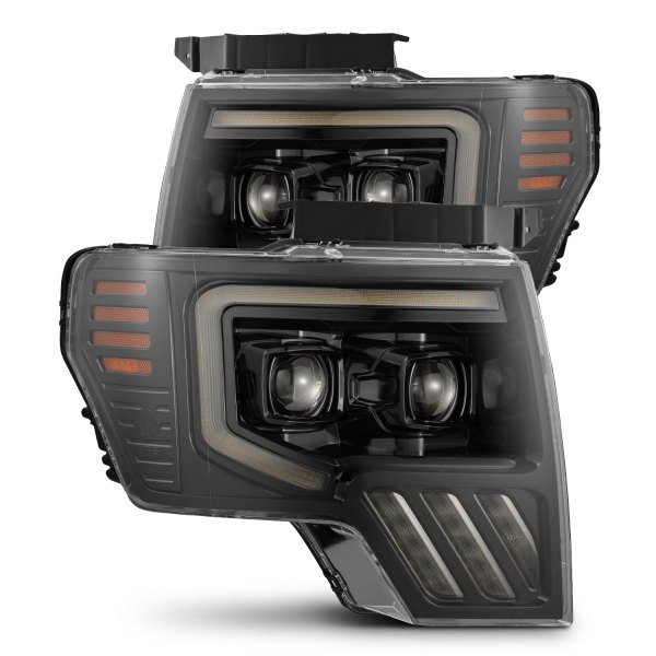 AlphaRex® - Luxx-Series Alpha-Black Light Tube Projector LED Headlights with Sequential Turn Signal