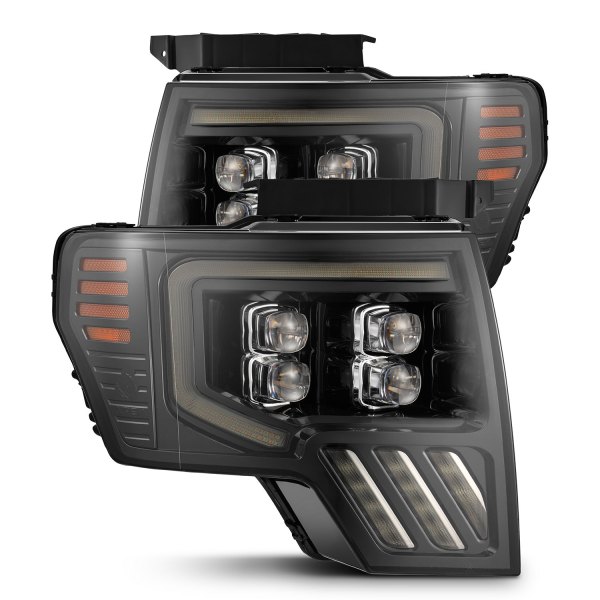AlphaRex® - NOVA-Series Alpha-Black Light Tube Projector LED Headlights with Sequential Turn Signal