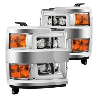 AlphaRex® - LUXX-Series Driver and Passenger Side Chrome Sequential DRL Bar Projector LED Headlights