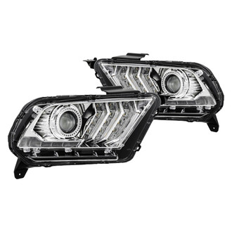 AlphaRex® - LUXX-Series Driver and Passenger Side Chrome Sequential DRL Bar Projector LED Headlights