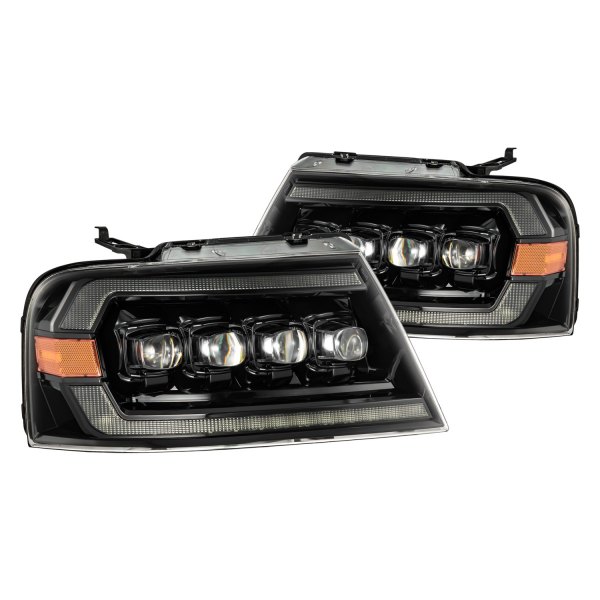 AlphaRex® - NOVA-Series Alpha-Black Projector LED Headlights with Sequential DRL