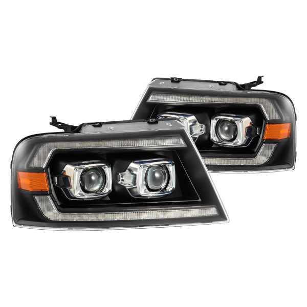 AlphaRex® - Luxx-Series Black Projector LED Headlights with Sequential DRL