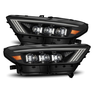 AlphaRex® - NOVA-Series Driver and Passenger Side Black Sequential DRL Bar Projector LED Headlights