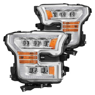 AlphaRex® - NOVA-Series Driver and Passenger Side Chrome Sequential DRL Bar Projector LED Headlights