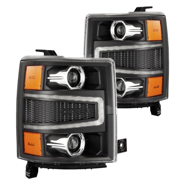 AlphaRex® - PRO-Series Black Projector Headlights with Sequential LED DRL