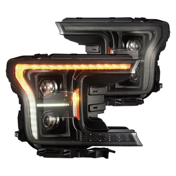 AlphaRex® - PRO-Series Alpha-Black Projector Headlights with Sequential LED DRL
